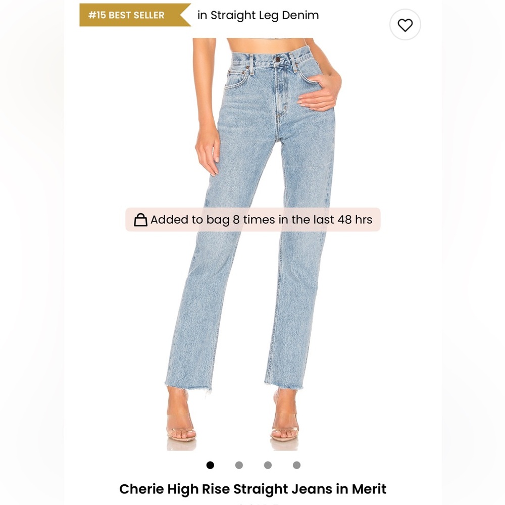 Agolde Light Blue Straight Leg Jeans